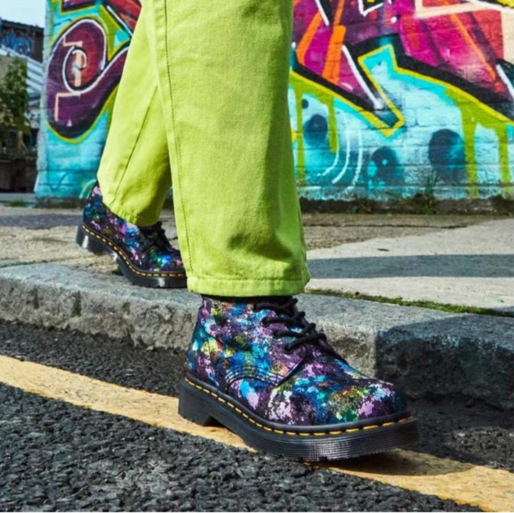Dr. Martens 1460 Pascal Rainbow Burst Suede Womens Size 10